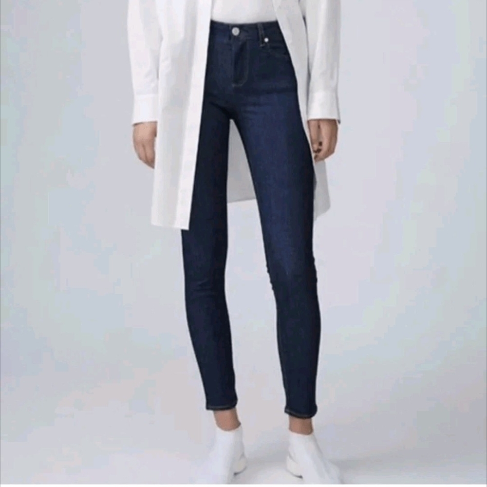 Acne Women's Skinny Blue Jeans Skin 5 Emerald Sz 29/34